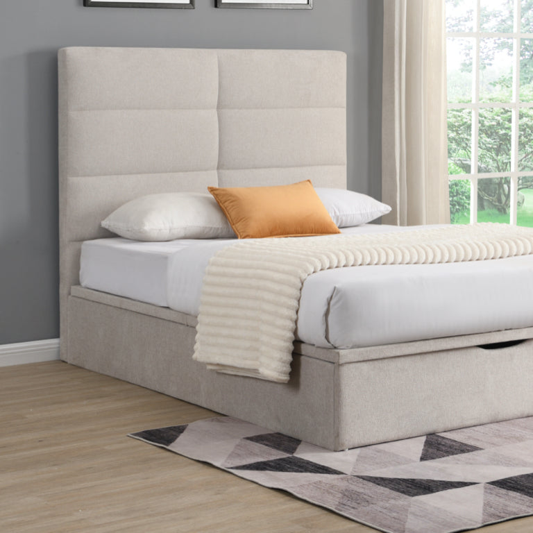 Jessica Storage Bed - Beige