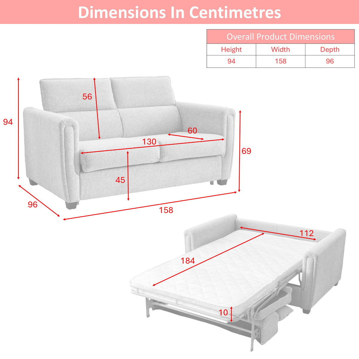 Mayfair Sofa Bed - Beige