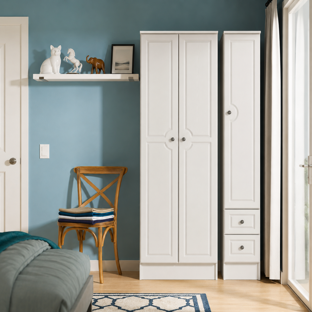 Pembroke Triple Plain + Drawer Robe