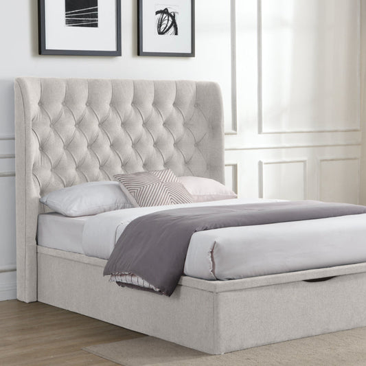 Clara Storage Bed - Beige
