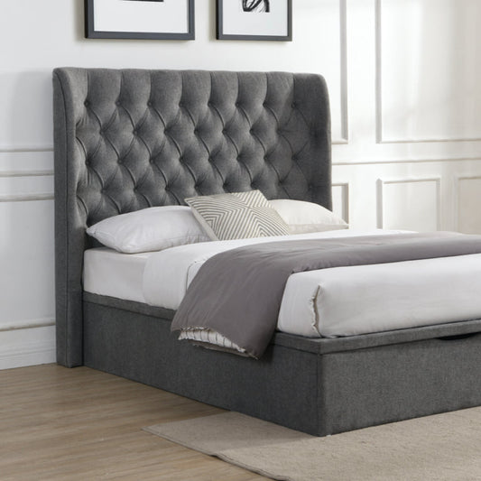 Clara Storage Bed - Grey