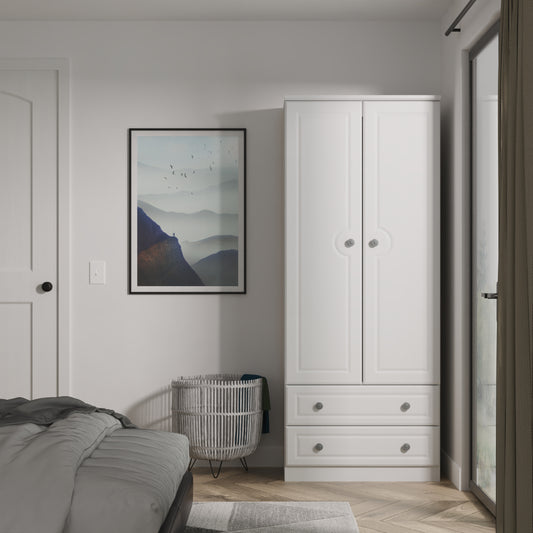 Pembroke 2ft 6in 2 Drawer Robe