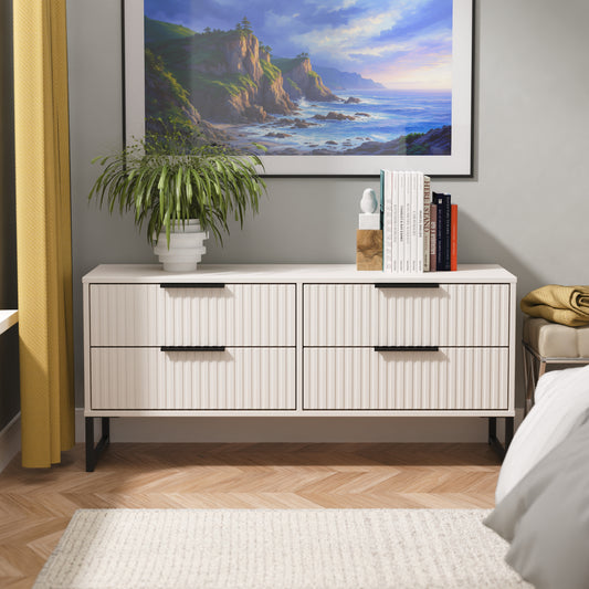Fluted 4 Drawer Bed Box