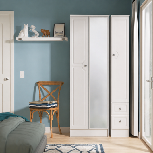 Pembroke Triple Mirror + Drawer Robe
