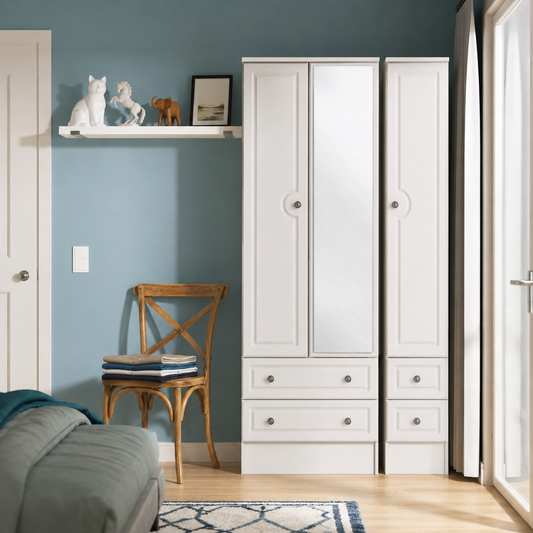 Pembroke Triple 2 Drawer Mirror Robe