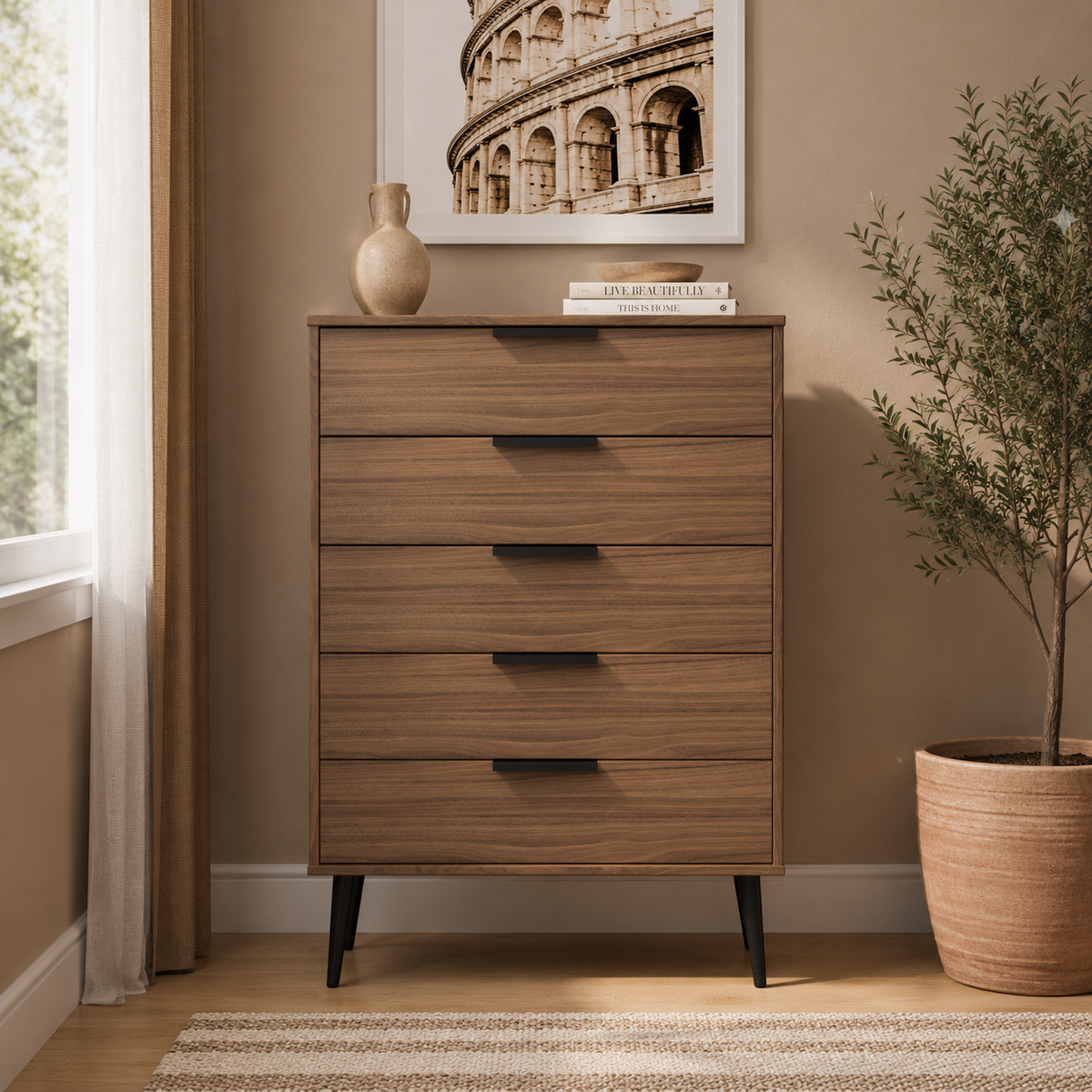 Hong Kong 5 Drawer Chest