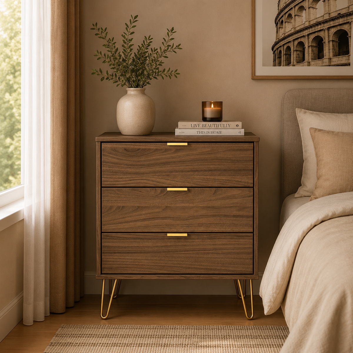 Hong Kong 3 Drawer Midi Chest