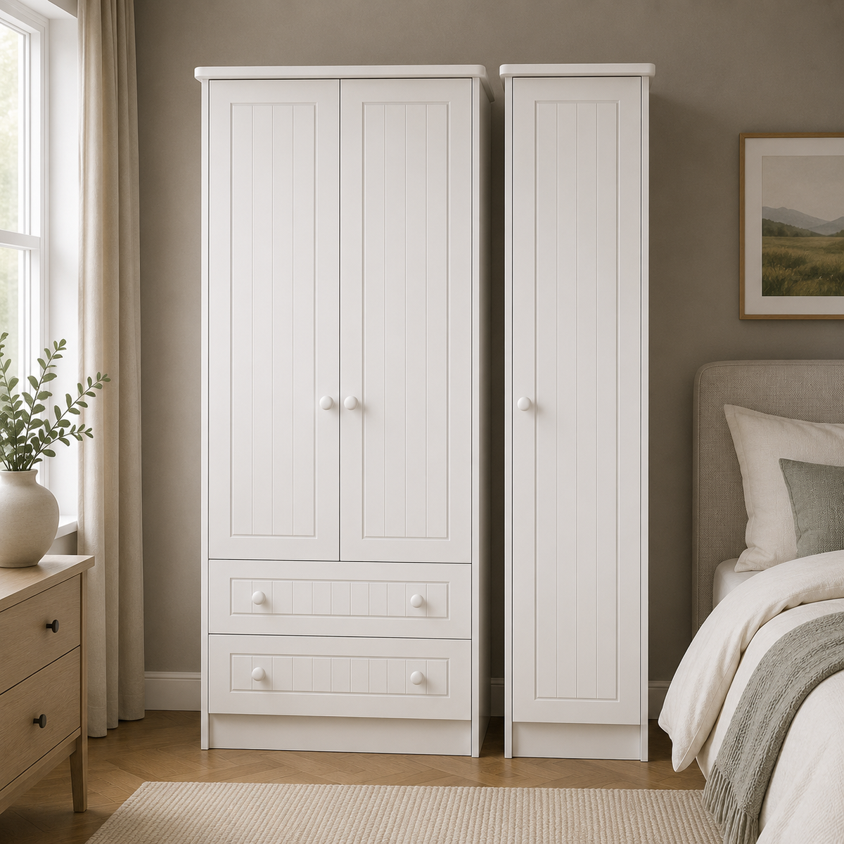 Warwick Tall Triple 2 Drawer Robe