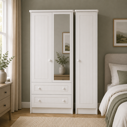 Warwick Triple 2 Drawer Mirror Robe