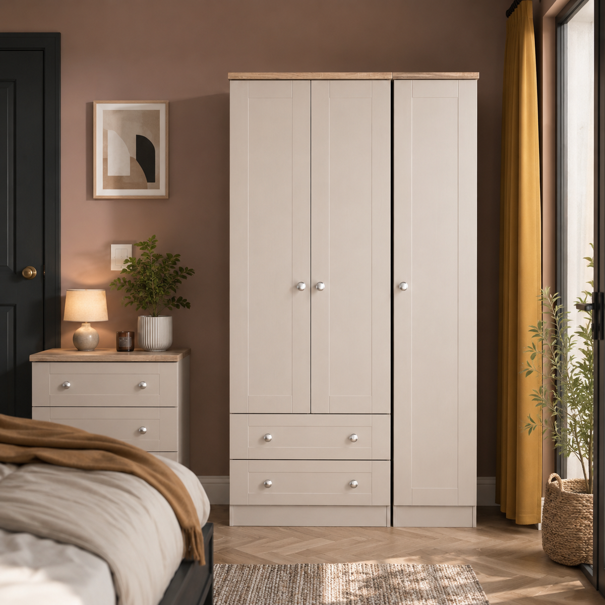 Sussex Triple 2 Drawer Robe