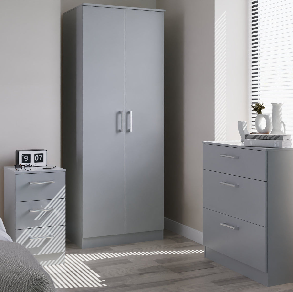 Destiny Bedroom Set - Grey