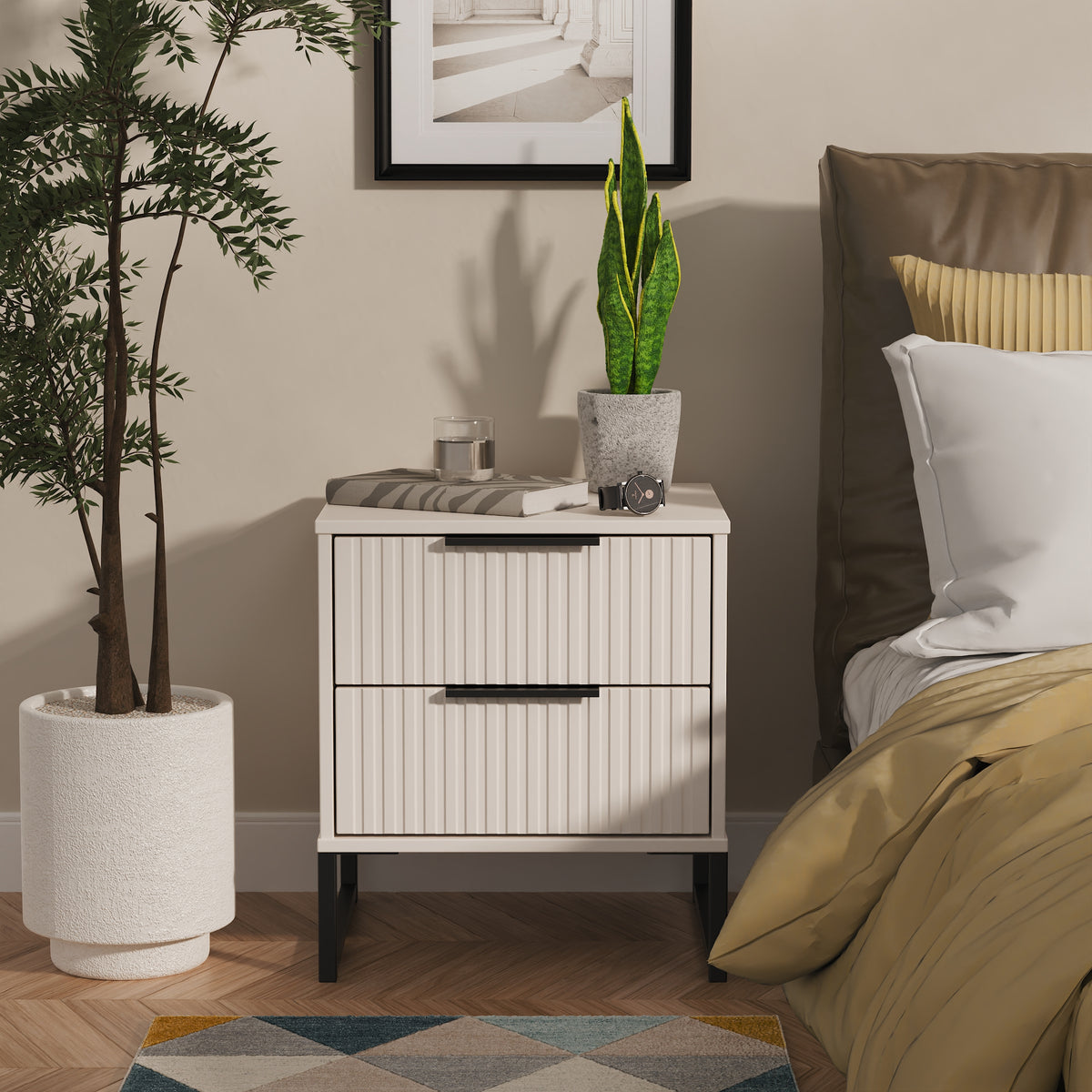 Fluted 2 Drawer Locker