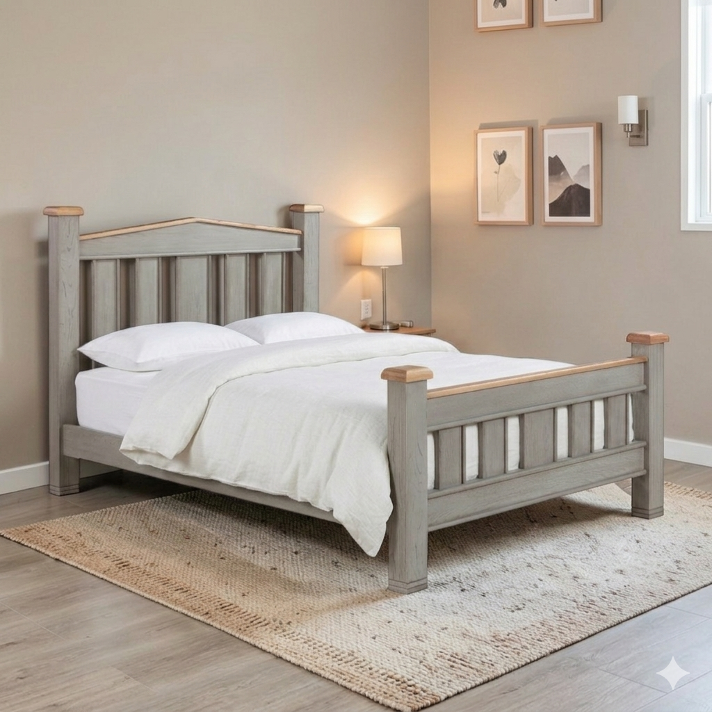 New York Solid Oak Bed