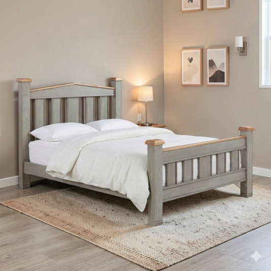 New York Solid Oak Bed