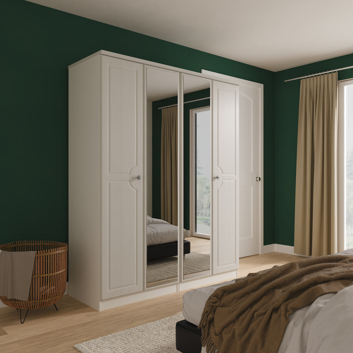 Pembroke 4 Door 2 Mirror Wardrobe