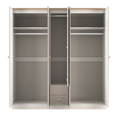 Sussex Tall 5 Door 2 Drawer Mirror Robe