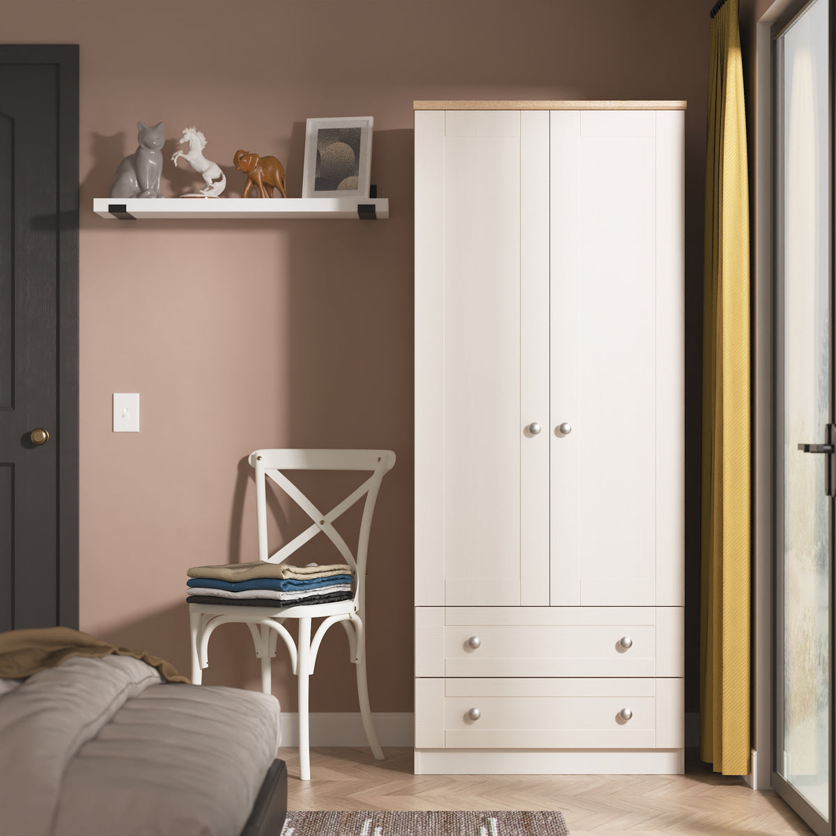 Sussex Tall 2 Drawer Robe