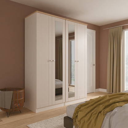 Sussex Tall 4 Door Mirror Robe