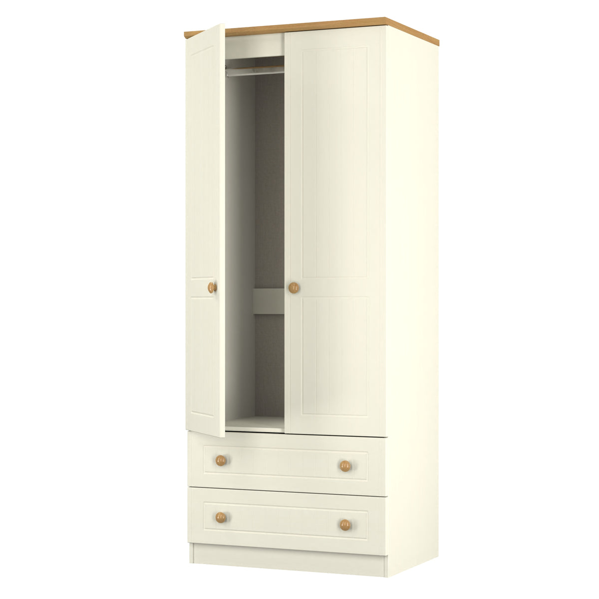 Warwick 2ft 6in 2 Drawer Robe