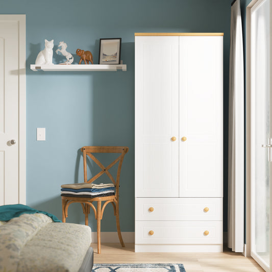 Warwick 2ft 6in 2 Drawer Robe