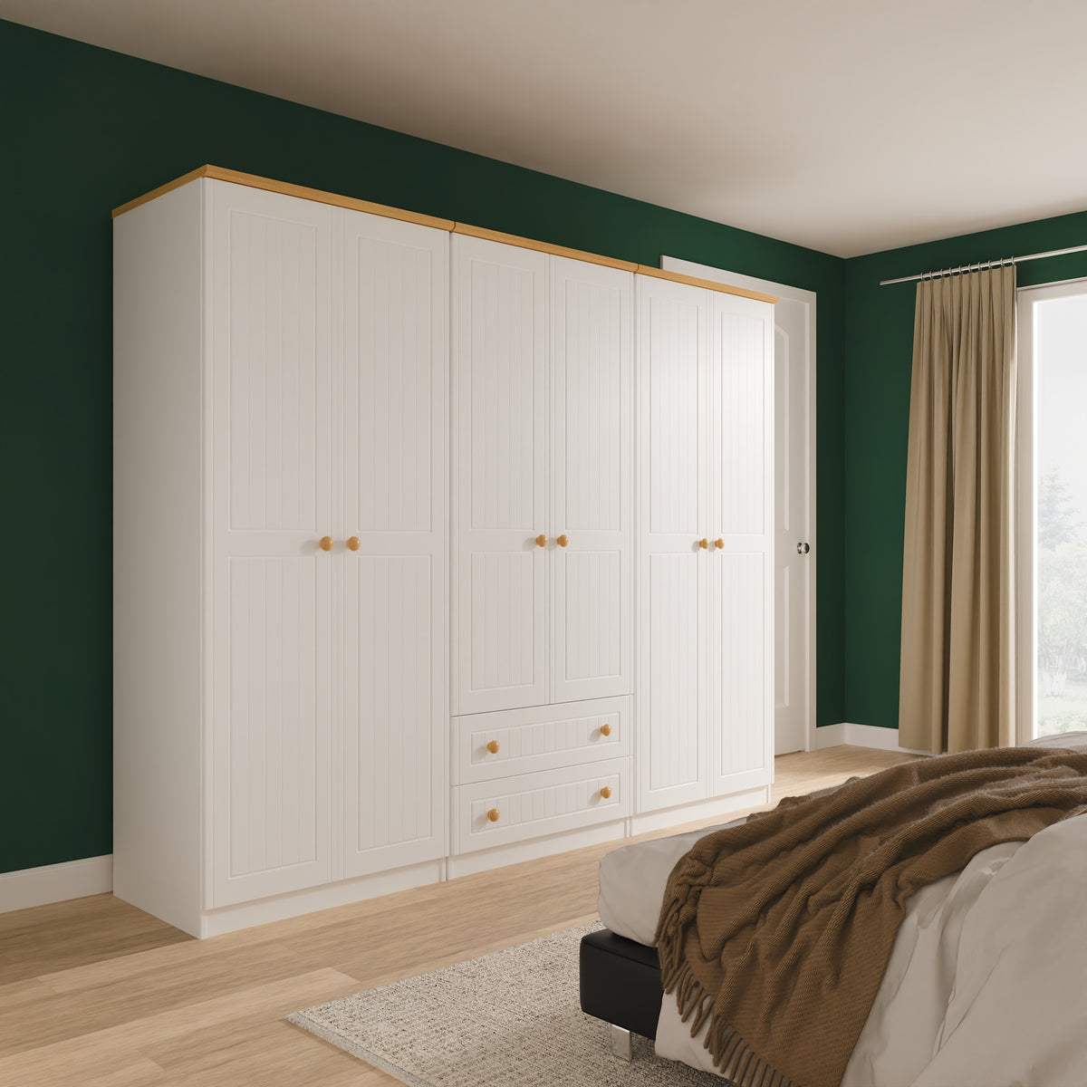Warwick 6 Door 2 Drawer Wardrobe