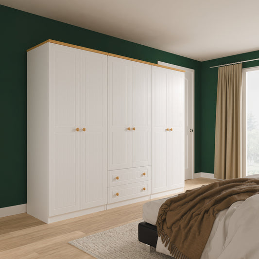 Warwick 6 Door 2 Drawer Wardrobe